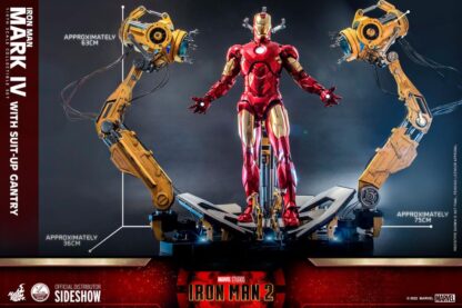 Hot Toys: QS021 Iron Man 2: Iron Man Mark IV Collectible Figure & 1/4th Scale Suit-Up Gantry Set - Image 2