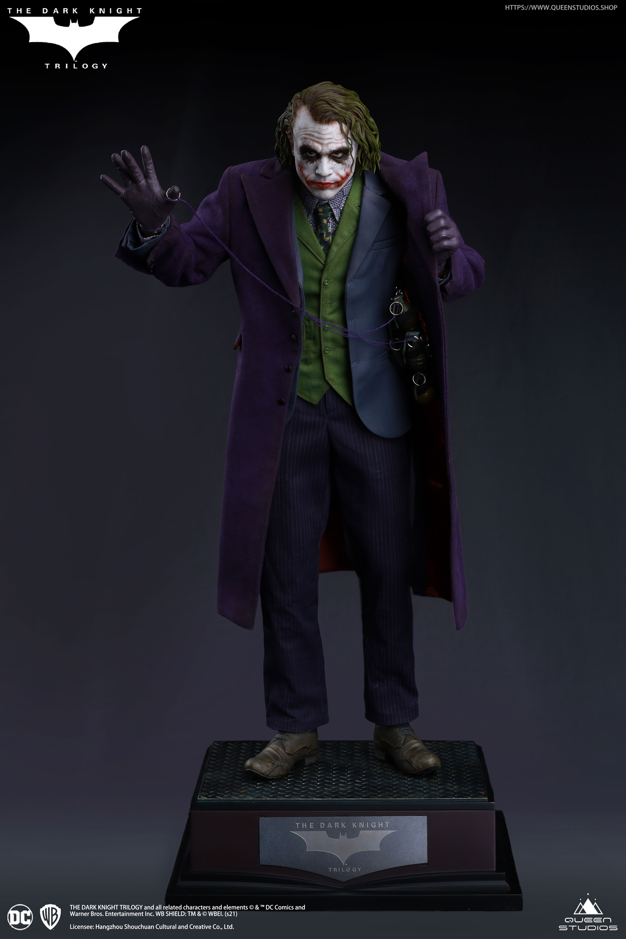 Queen Studios: The Dark Knight: The Joker 1/4 Scale Statue (Heath