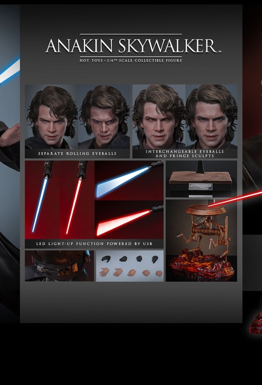 Hot Toys: MMS839 Star Wars: Revenge of the Sith: Anakin Skywalker 1/6th Scale Collectible Figure - Image 18