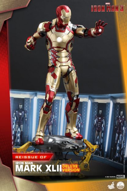 Hot Toys: QS008 Iron Man 3: Iron Man Mark 42 1/4th Scale Collectible Figure [Deluxe Version] (Re-Issue) - Image 14