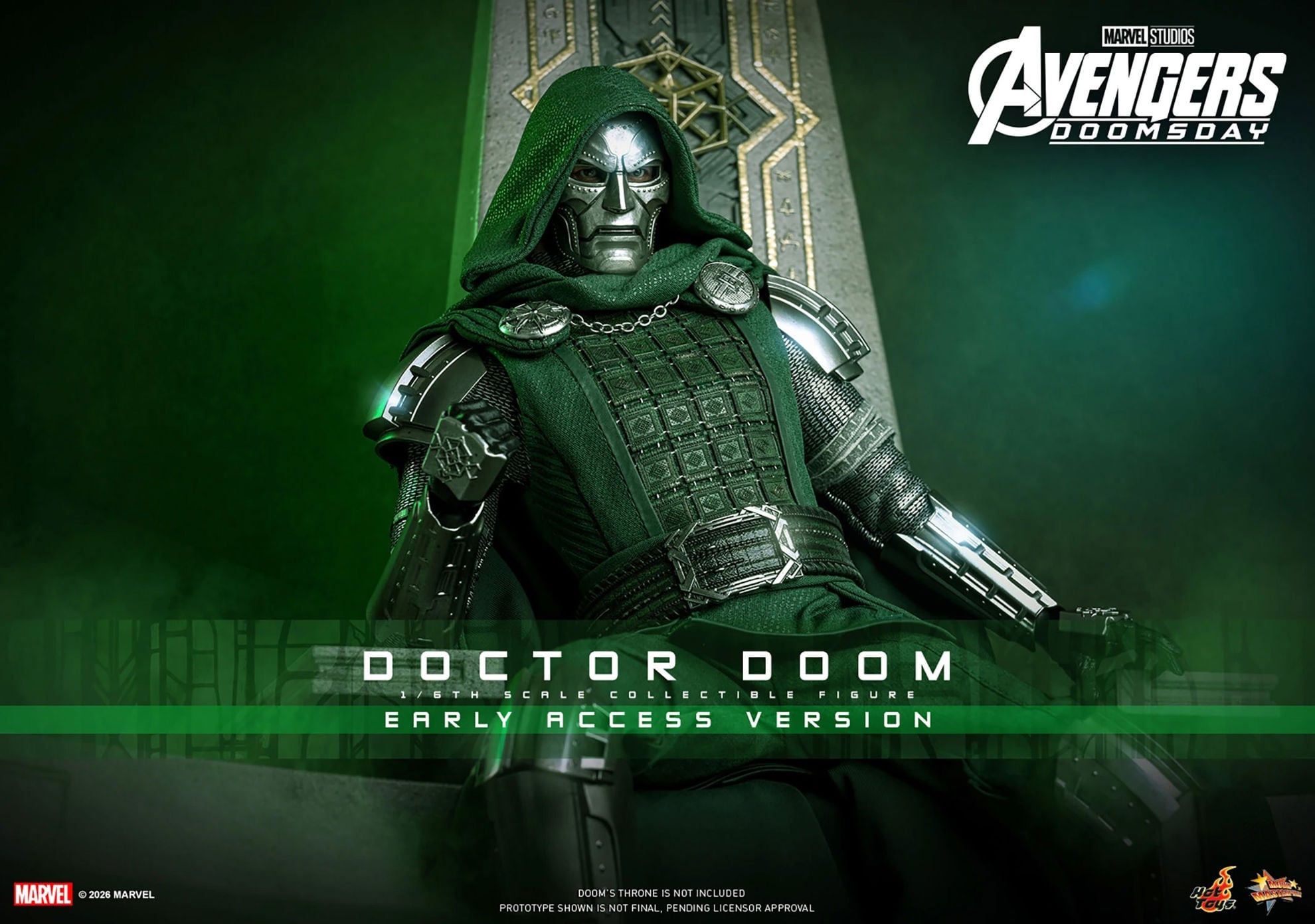 Hot Toys: MMS906B Avengers: Doomsday Doctor Doom 1/6th Scale Collectible Figure (Early Access Special Edition) - Image 16