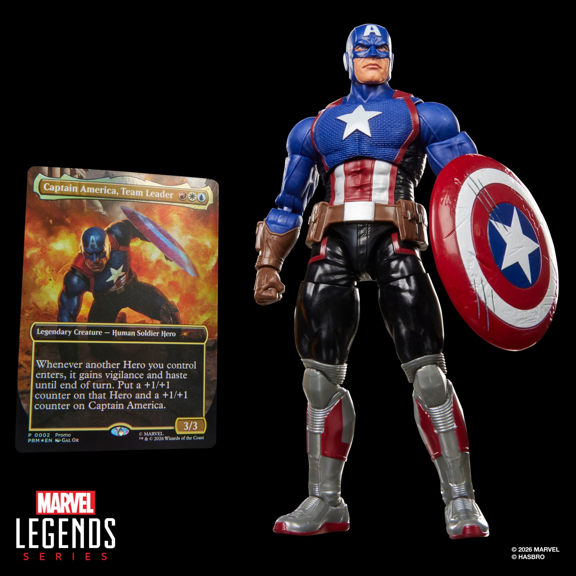 Marvel Legends: Avengers Twilight Captain America Figure (with Exclusive Magic: The Gathering Card) - Image 7