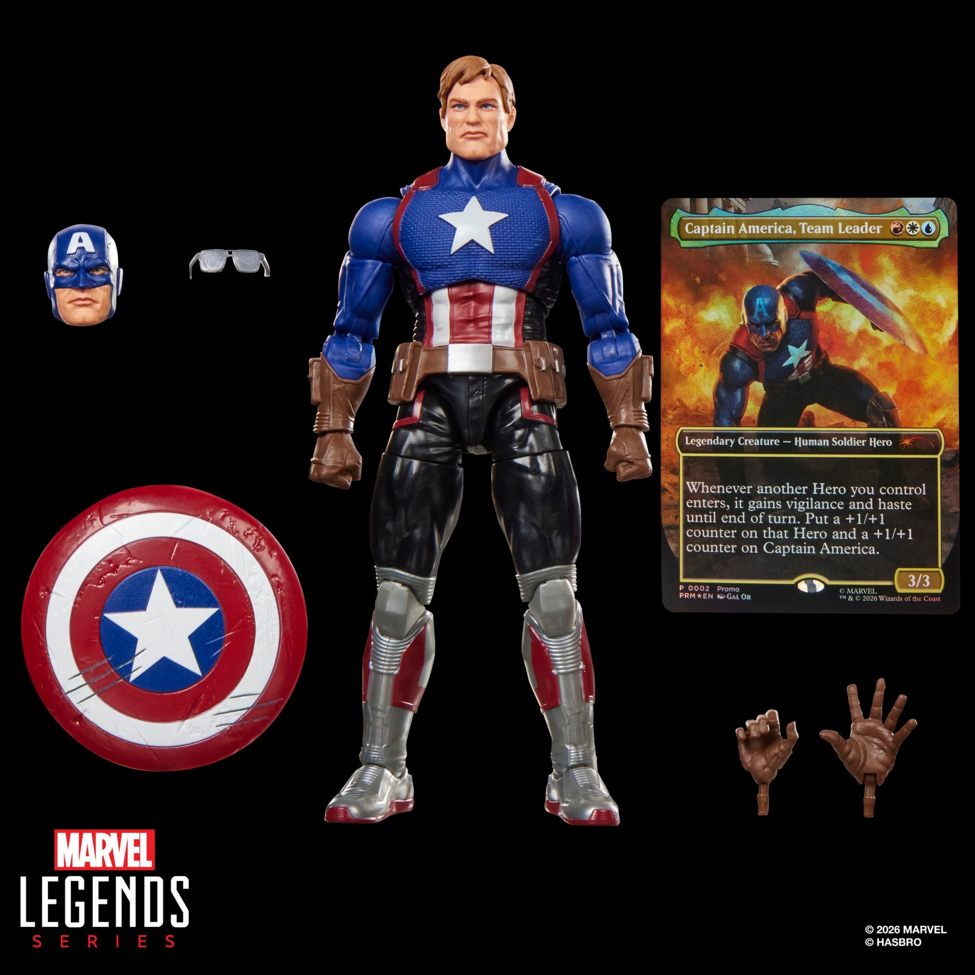 Marvel Legends: Avengers Twilight Captain America Figure (with Exclusive Magic: The Gathering Card) - Image 8