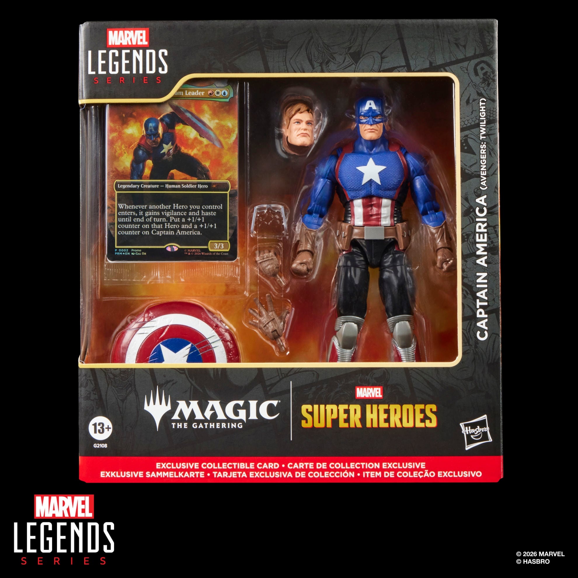 Marvel Legends: Avengers Twilight Captain America Figure (with Exclusive Magic: The Gathering Card) - Image 11