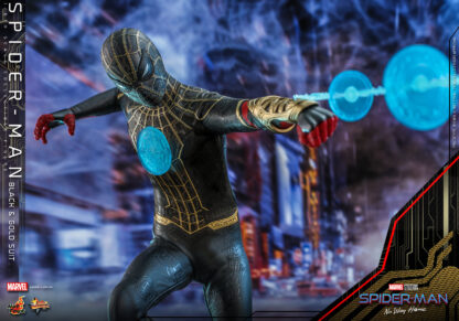 Hot Toys: MMS604 Spider-Man: No Way Home: Spider-Man (Black & Gold Suit) 1/6th scale Collectible Figure - Image 9