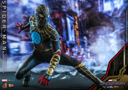 Hot Toys: MMS604 Spider-Man: No Way Home: Spider-Man (Black & Gold Suit) 1/6th scale Collectible Figure - Image 12