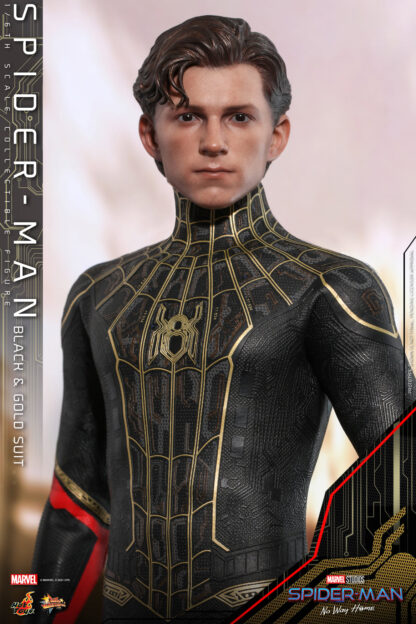 Hot Toys: MMS604 Spider-Man: No Way Home: Spider-Man (Black & Gold Suit) 1/6th scale Collectible Figure - Image 14