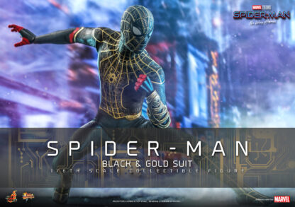 Hot Toys: MMS604 Spider-Man: No Way Home: Spider-Man (Black & Gold Suit) 1/6th scale Collectible Figure - Image 16