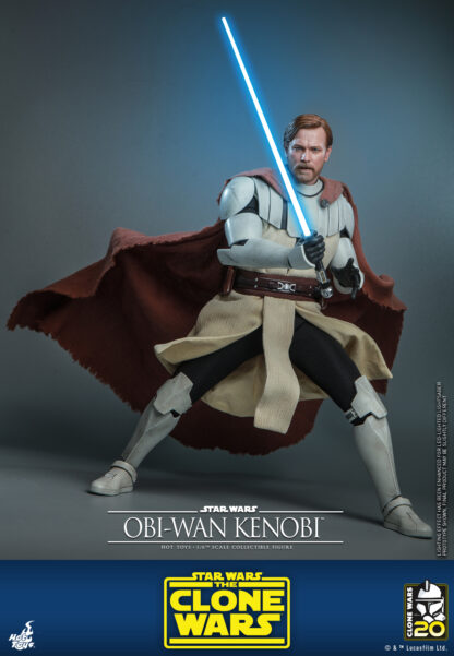 Hot Toys: TMS095 Star Wars: The Clone Wars OBI-WAN KENOBI 1/6th Scale Collectible Figure - Image 3