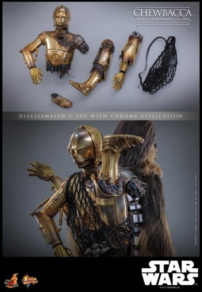 Hot Toys: MMS766 Star Wars Episode V: The Empire Strike Back™ Chewbacca™ With Disassembled C-3PO™ 1/6th Scale Collectible Figure - Image 4