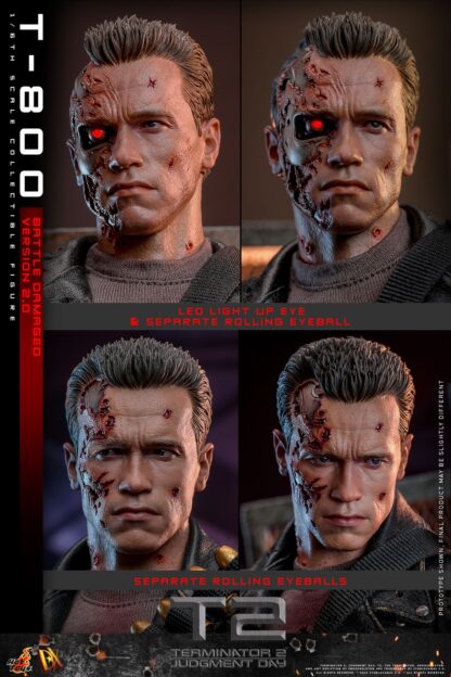 Hot Toys: DX46 Terminator 2: Judgement Day: T-800 (Battle Damaged 2.0) 1/6 Scale Collectible Figure - Image 4