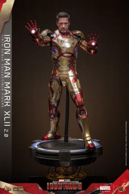 Hot Toys: MMS759D66 Iron Man III Iron Man Mark XLII (2.0) 1/6th Scale Collectible Figure (Deluxe Version) - Image 12