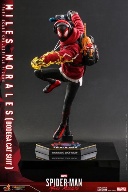 Hot Toys: VGM50 Marvel’s Spider-Man: Miles Morales: Miles Morales (Bodega Cat Suit) 1/6th Scale  Collectible Figure - Image 3