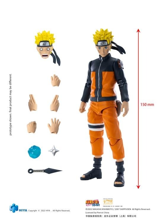 Hiya Toys: Naruto: Shippuden Naruto Uzumaki 1/12 Scale Action Figure - Image 6