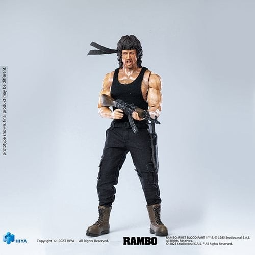 Hiya Toys: Rambo: First Blood Part II: John Rambo 1/12 Scale (PX Previews Exclusive - Exquisite Super Series) Action Figure - Image 9