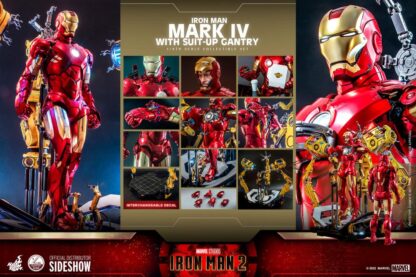 Hot Toys: QS021 Iron Man 2: Iron Man Mark IV Collectible Figure & 1/4th Scale Suit-Up Gantry Set - Image 3