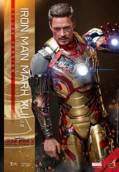 Hot Toys: MMS759D66 Iron Man III Iron Man Mark XLII (2.0) 1/6th Scale Collectible Figure (Deluxe Version) - Image 15