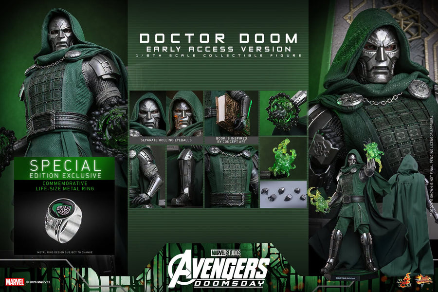 Hot Toys: MMS906B Avengers: Doomsday Doctor Doom 1/6th Scale Collectible Figure (Early Access Special Edition) - Image 2