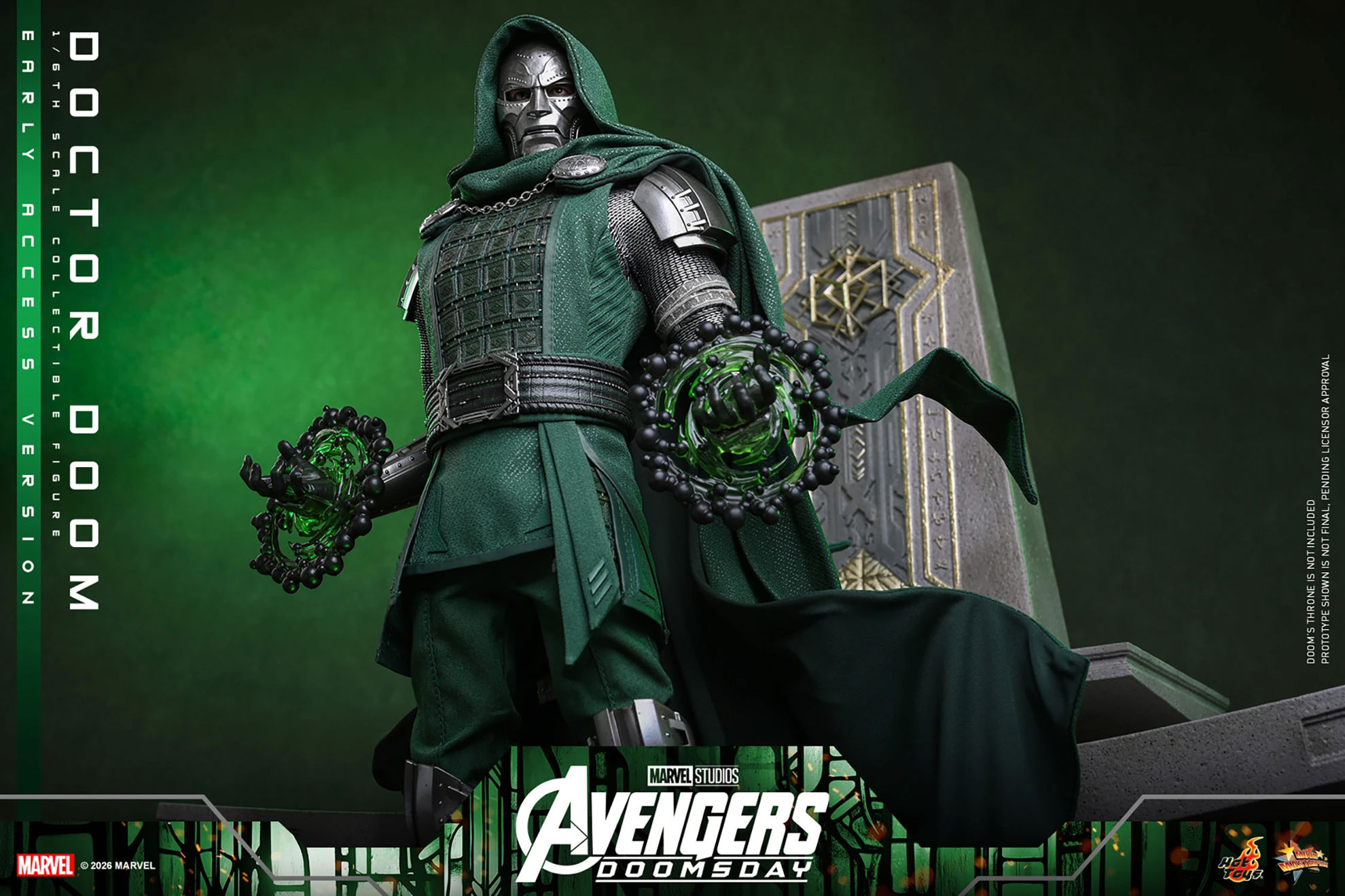 Hot Toys: MMS906B Avengers: Doomsday Doctor Doom 1/6th Scale Collectible Figure (Early Access Special Edition) - Image 9