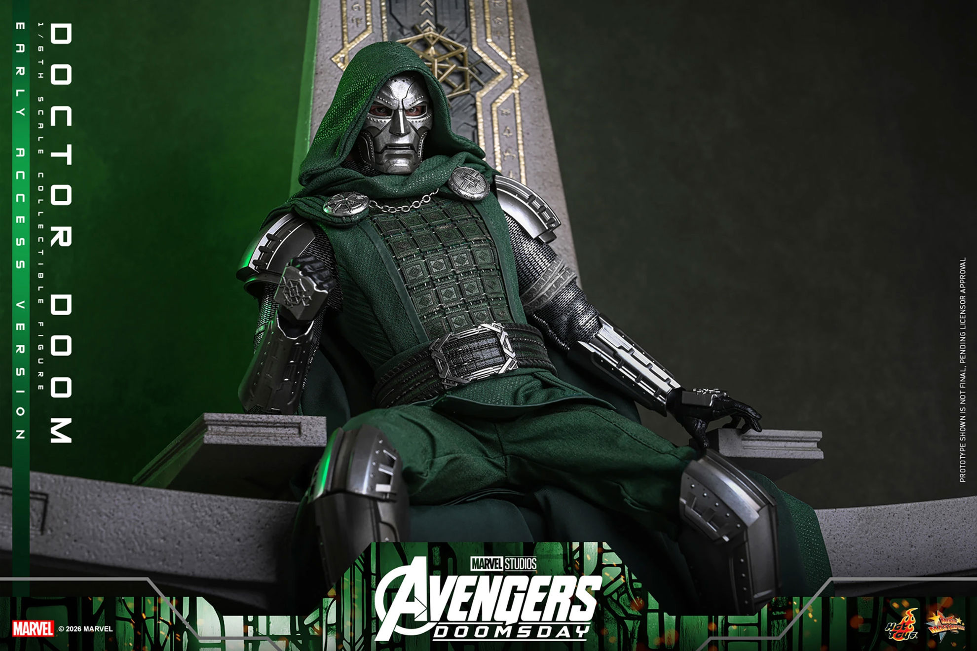 Hot Toys: MMS906B Avengers: Doomsday Doctor Doom 1/6th Scale Collectible Figure (Early Access Special Edition) - Image 11