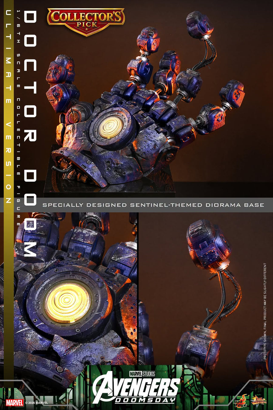Hot Toys: MMS907B Avengers: Doomsday Doctor Doom (Ultimate Version) 1/6th Scale Collectible Figure (Early Access Special Edition) - Image 9