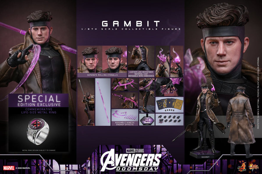 Hot Toys: MMS910B Avengers: Doomsday: Gambit 1/6 Scale Collectible Figure (Special Edition) - Image 2