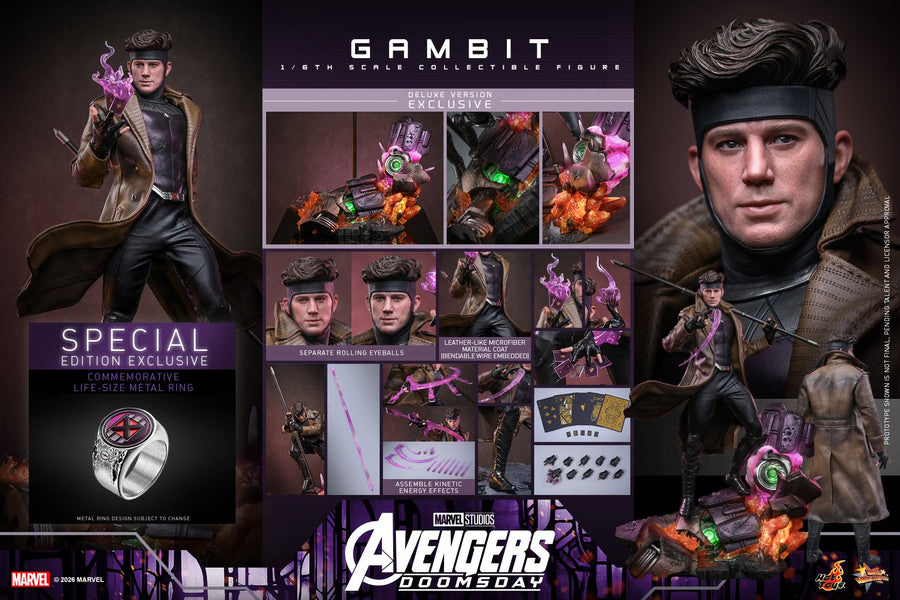 Hot Toys: MMS911B Avengers: Doomsday: Gambit (Deluxe Version) 1/6 Scale Collectible Figure (Special Edition) - Image 16