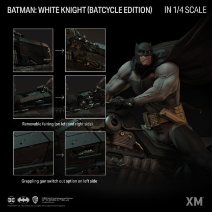 XM Studios: Batman: White Knight 1/4 Scale Premium Collectible Statue (Batcycle Edition) - Image 4