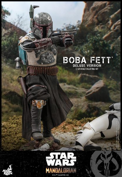 Hot Toys: TMS034 Star Wars: The Mandalorian™: Boba Fett (Deluxe Version) 1/6th Scale Collectible Set - Image 7