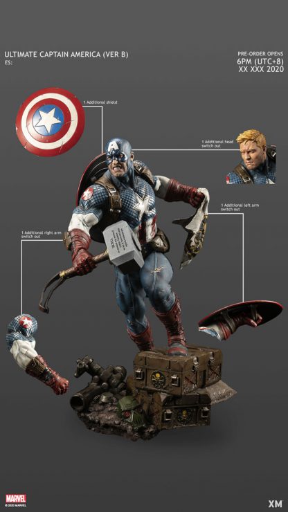 XM Studios: Ultimate Captain America 1/4 Scale Premium Collectible Statue (Version B) - Image 5