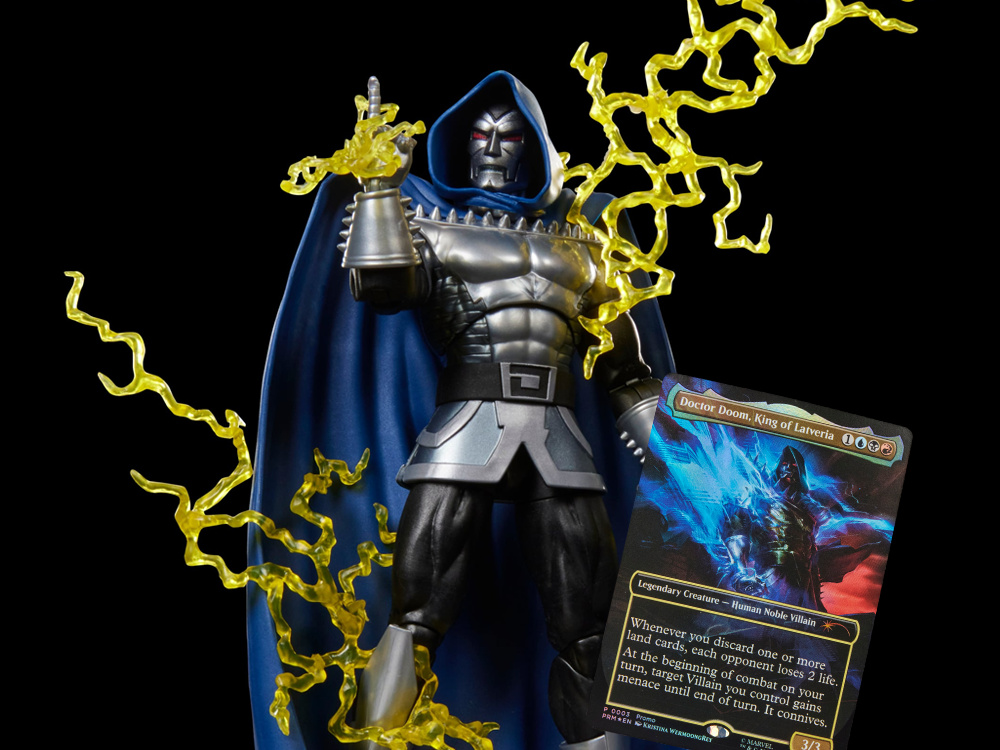 Marvel Legends: Doctor Doom 2099 Figure (with Exclusive Magic: The Gathering Card) - Image 3