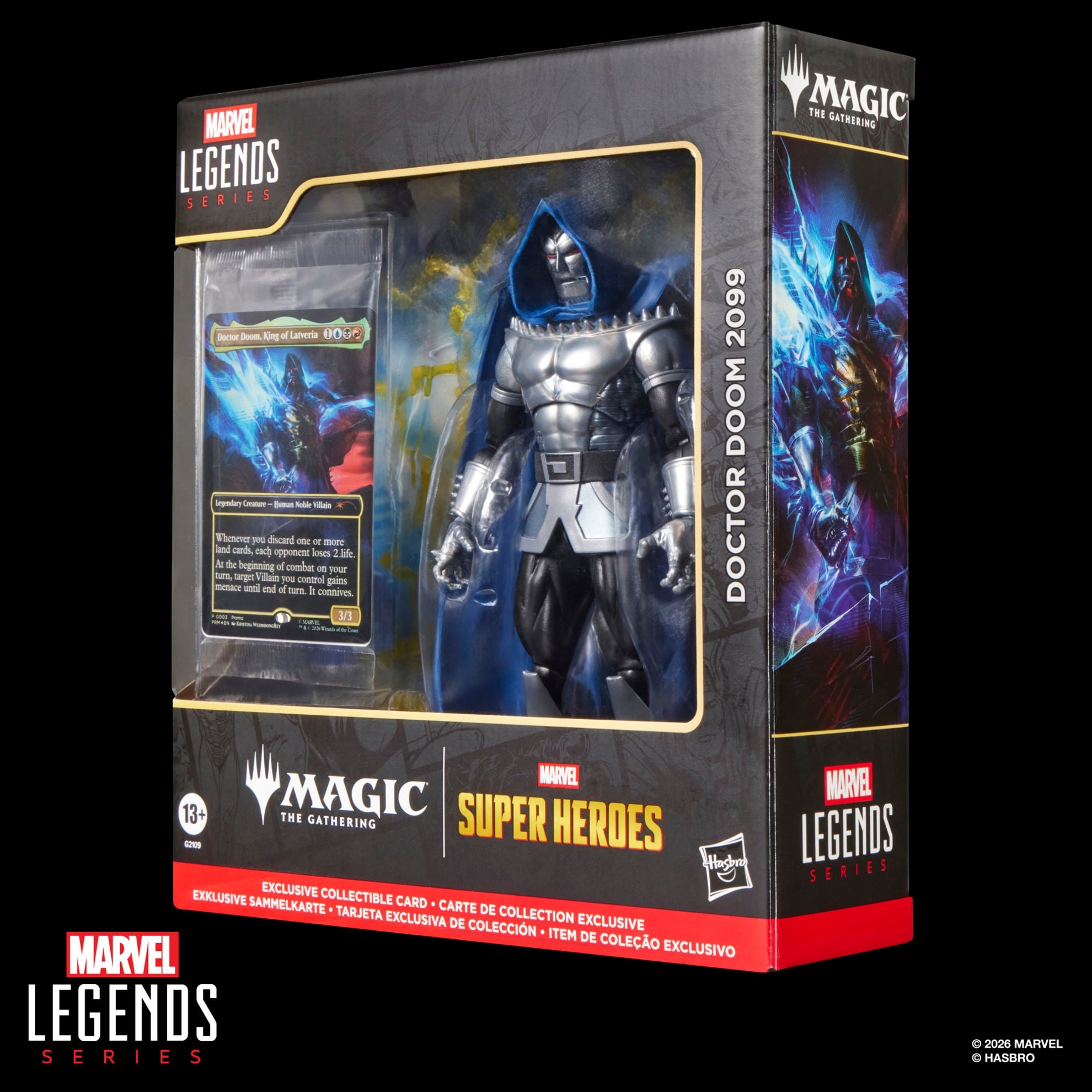 Marvel Legends: Doctor Doom 2099 Figure (with Exclusive Magic: The Gathering Card) - Image 4