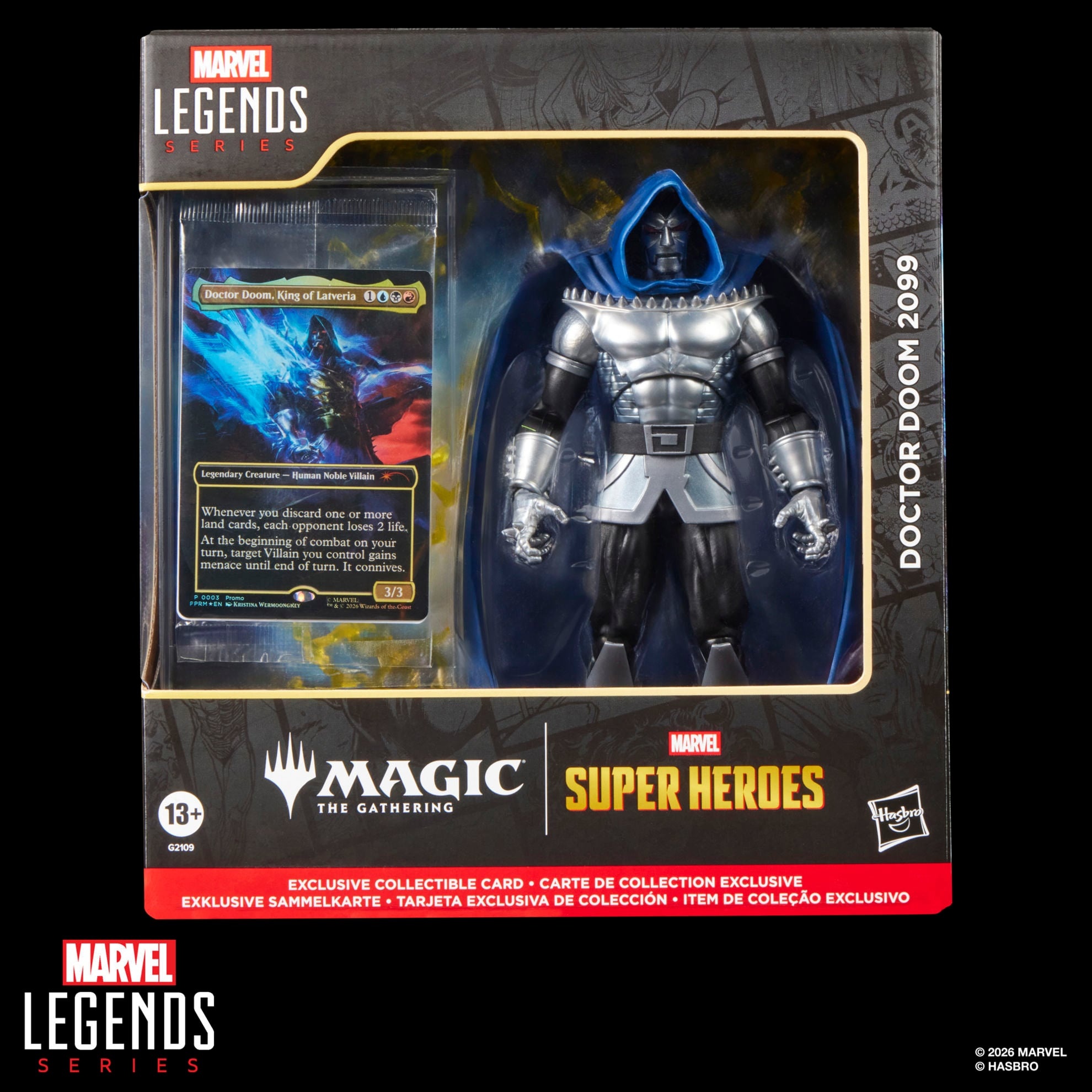 Marvel Legends: Doctor Doom 2099 Figure (with Exclusive Magic: The Gathering Card) - Image 5