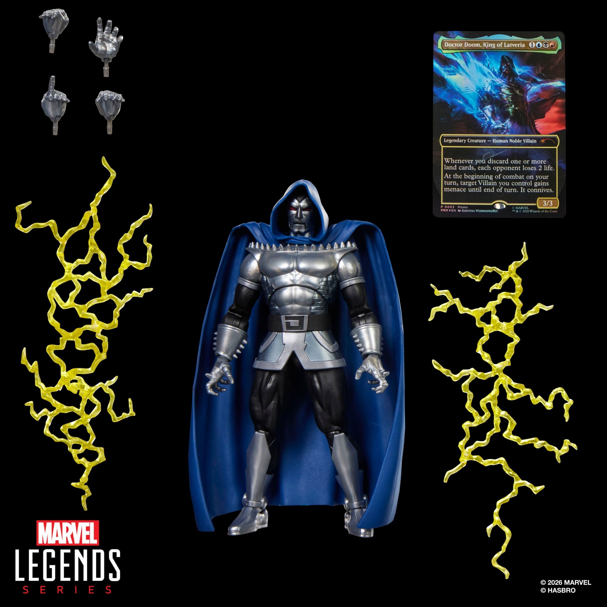 Marvel Legends: Doctor Doom 2099 Figure (with Exclusive Magic: The Gathering Card) - Image 13