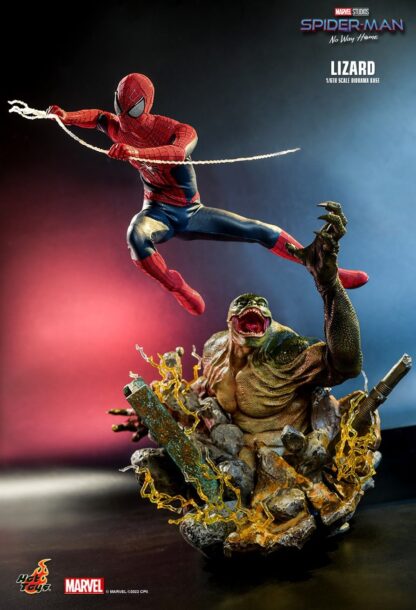 Hot Toys: MMS658 + ACS013 The Amazing Spider-Man 2 Spider-Man & Spider-Man: No Way Home The Lizard 1/6th Scale Collectible Figure & Diorama Base Set - Image 26