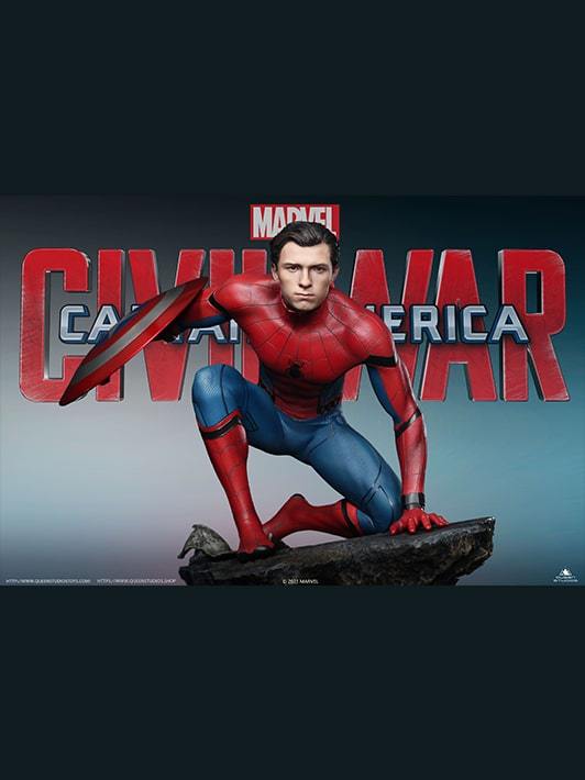 Queen Studios: Captain America Civil War: Spider-Man Premium 1/4 Scale Statue - Image 2