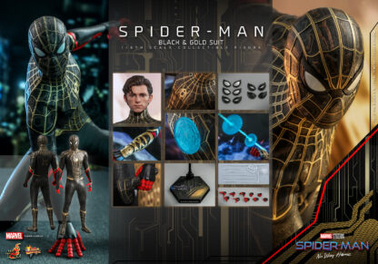 Hot Toys: MMS604 Spider-Man: No Way Home: Spider-Man (Black & Gold Suit) 1/6th scale Collectible Figure - Image 20