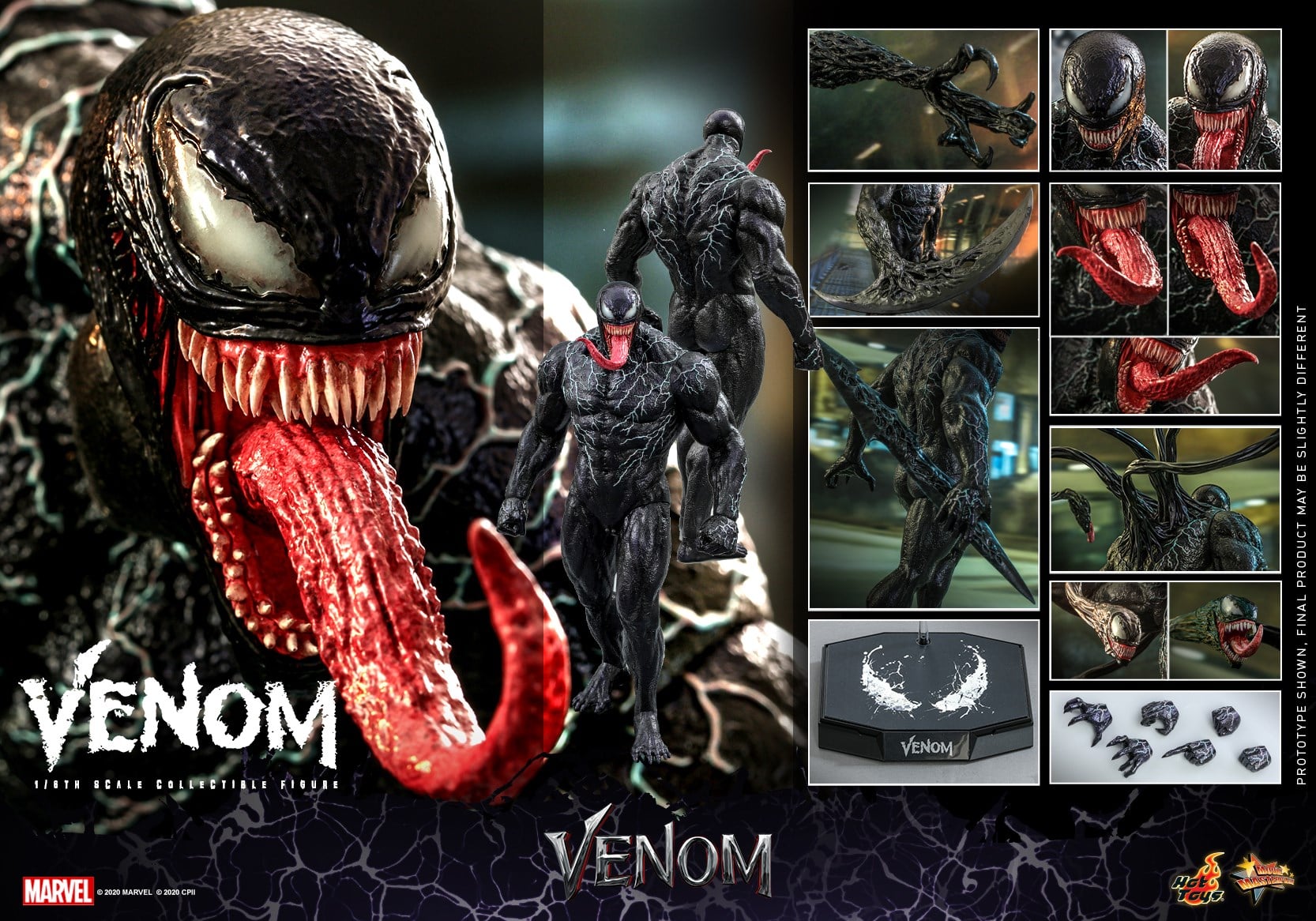 Hot Toys: MMS590 The Venom Movie (2018): Venom 1/6th Scale