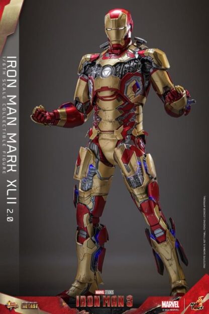 Hot Toys: MMS759D66 Iron Man III Iron Man Mark XLII (2.0) 1/6th Scale Collectible Figure (Deluxe Version) - Image 20