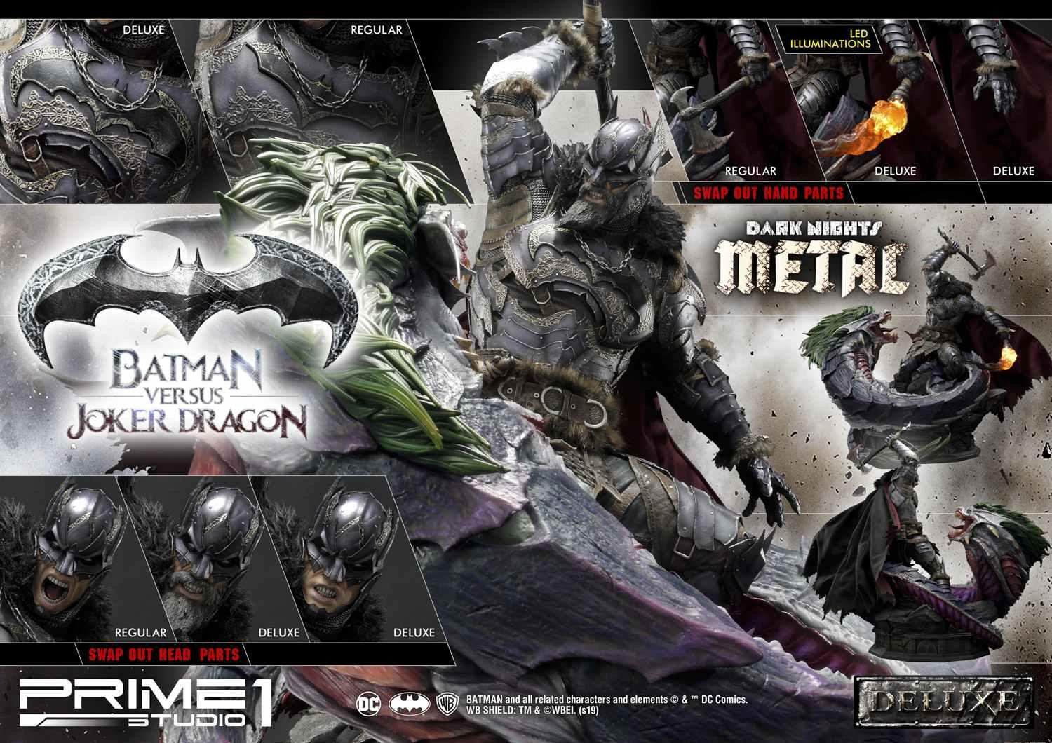 Prime 1 Studio: Dark Nights Metal: Batman vs Joker Dragon - Image 6
