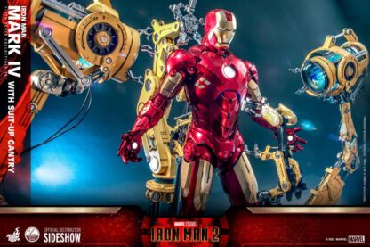 Hot Toys: QS021 Iron Man 2: Iron Man Mark IV Collectible Figure & 1/4th Scale Suit-Up Gantry Set - Image 23