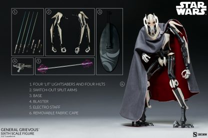 Sideshow Collectibles: Star Wars: General Grievous Sixth Scale Collectible Figure - Image 26