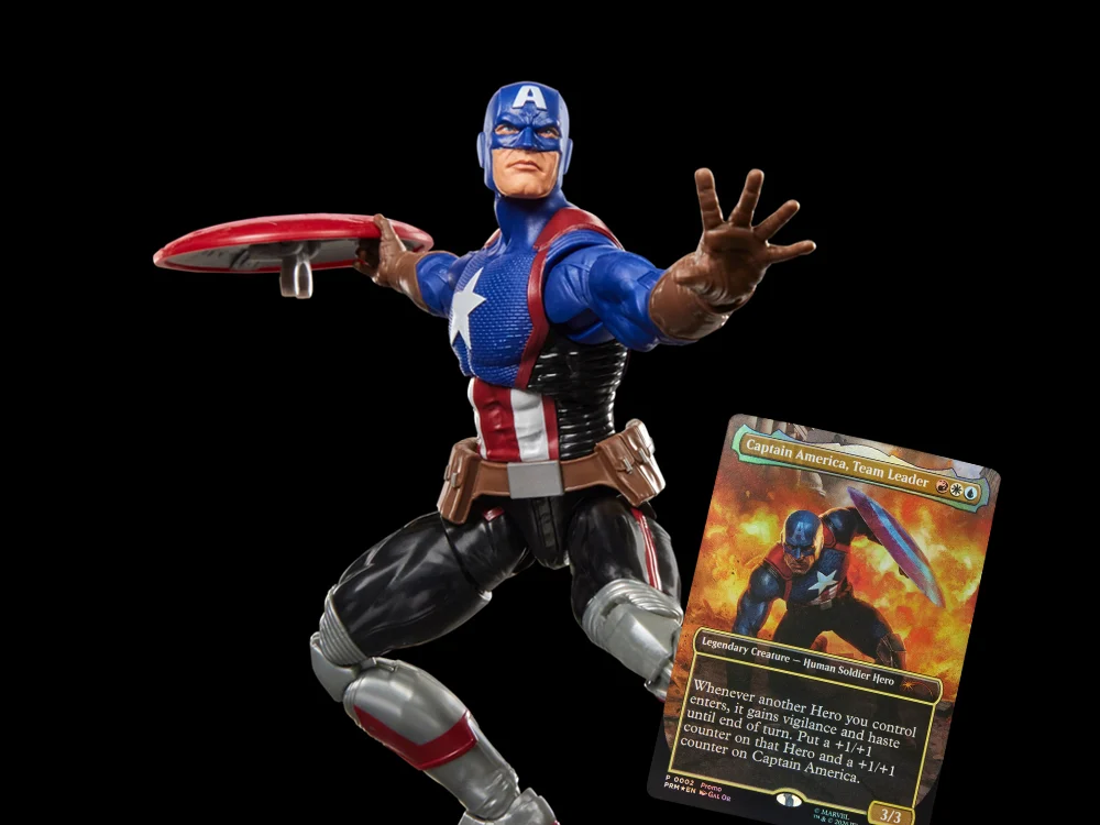 Marvel Legends: Avengers Twilight Captain America Figure (with Exclusive Magic: The Gathering Card) - Image 14