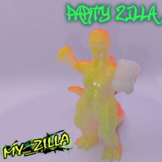 My_Zilla: PartyZilla Key Chain (Fiery Yellow / Glows Pink)