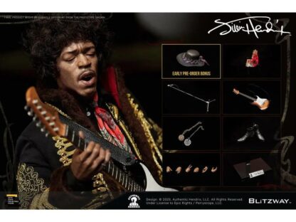 Blitzway: Jimi Hendrix 1/6 Scale Figure with Bonus Hat (Early Bird Exclusive) - Image 10